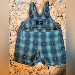 90s Vintage Oshkosh B’Gosh Shortalls Cowboy Teddy Bear 6/9M